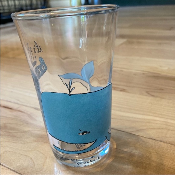 Anthropologie Dining Anthro Molly Hatch Blue Whale Its Okay Glass
